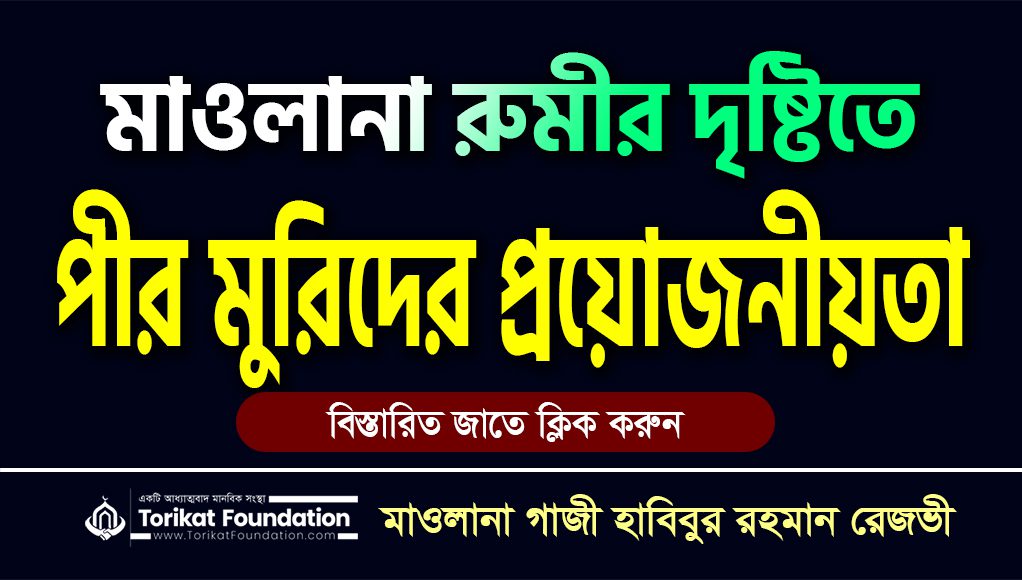 মাওলানা রুমীর দৃষ্টিতে পীর মুরিদের প্রয়োজনীয়তা